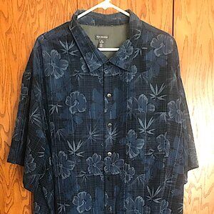 Blue Summer Cabana Shirt Size 4XL-Van Heusen